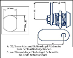 Kassenschloss für den Münzeinwurf